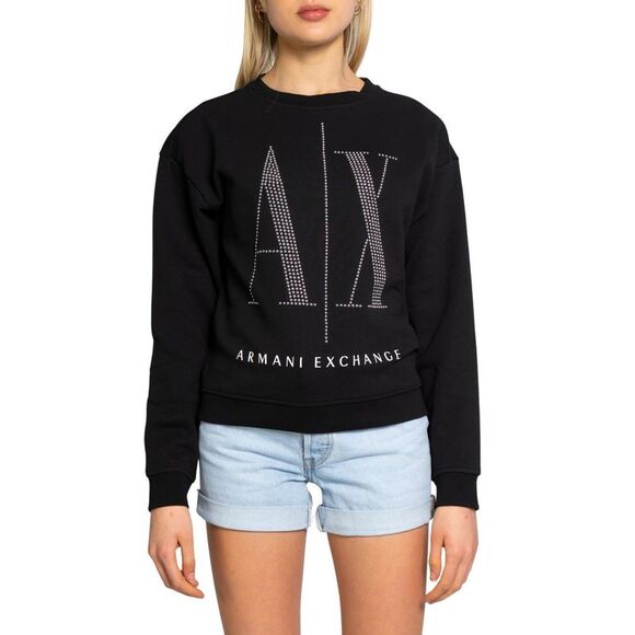 ✩ Ami ✩ Armani ExchangeAX Logo Rhinestone Sweatshirt for Women